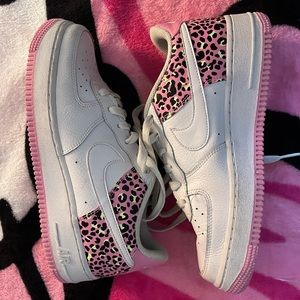 Cheetah print air forces
